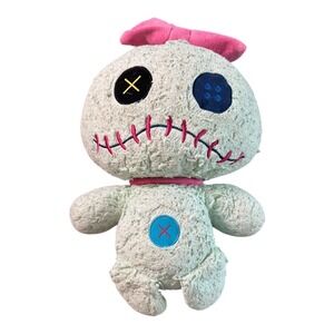 Disney Hong Kong Stitch Scrump‎ Doll Plush Mint Green Pink Bow Stuffed Rare